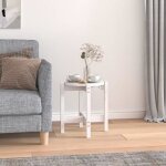 Vidaxl table basse blanc  425x45 cm bois massif de pin 822313