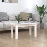 Vidaxl table basse blanc 80x40x35 cm bois massif de pin 822348