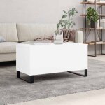 Vidaxl table basse blanc 90x445x45 cm bois dingnierie 830980