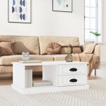 Vidaxl table basse blanc 90x50x35 cm bois ding�nierie 816240