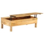 Vidaxl table basse bois de manguier massif 110 x 55 x 35 cm