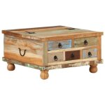 Vidaxl table basse bois de rcupration 70 x 70 x 38 cm