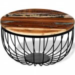 Vidaxl table basse bois de rcupration massif