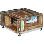 Vidaxl table basse bois de récupération massif 70 x 70 x 35 cm Vidaxl table basse bois de récupération massif 70 x 70 x 35 cm