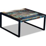 Vidaxl table basse bois de r�cup�ration massif 80 x 80 x 40 cm