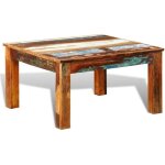 Vidaxl table basse carre bois de rcupration