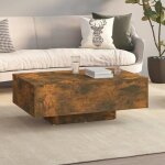 Vidaxl table basse chne fum 85x55x31 cm bois dingnierie 815759