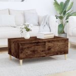 Vidaxl table basse chêne fumé 90x50x365 cm bois dingénierie 821113 Vidaxl table basse chêne fumé 90x50x365 cm bois dingénierie 821113
