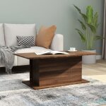 Vidaxl table basse ch�ne marron 102x555x40 cm agglom�r�