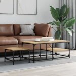 Vidaxl tables basses gigognes 2 pcs chêne sonoma bois dingénierie 835395 Vidaxl tables basses gigognes 2 pcs chêne sonoma bois dingénierie 835395