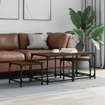 Vidaxl tables basses gigognes 3 pcs ch�ne marron bois ding�nierie 835393