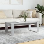 Vidaxl table basse gris bton 102x50x35 cm bois dingnierie 823362