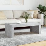 Vidaxl table basse gris béton 102x50x36 cm bois dingénierie 823370 Vidaxl table basse gris béton 102x50x36 cm bois dingénierie 823370