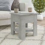Vidaxl table basse gris bton 40x40x42 cm bois dingnierie