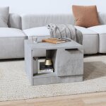 Vidaxl table basse gris bton 50x50x36 cm bois dingnierie 811344