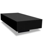 Vidaxl table basse haute brillance noir