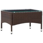 Vidaxl table basse marron 60x40x36 cm résine tressée Vidaxl table basse marron 60x40x36 cm résine tressée