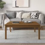 Vidaxl table basse marron miel 100x100x40 cm bois massif de pin 814292 Vidaxl table basse marron miel 100x100x40 cm bois massif de pin 814292