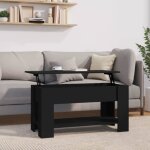 Vidaxl table basse noir 101x49x52 cm bois dingénierie 809702 Vidaxl table basse noir 101x49x52 cm bois dingénierie 809702