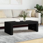 Vidaxl table basse noir 102x50x36 cm bois dingnierie 823367