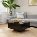 Vidaxl table basse noir 60x60x315 cm aggloméré Vidaxl table basse noir 60x60x315 cm aggloméré