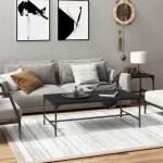 Vidaxl table basse noir 80x50x35 cm bois dingnierie 819392