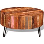 Vidaxl table basse ronde bois massif de récupération Vidaxl table basse ronde bois massif de récupération
