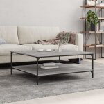 Vidaxl table basse sonoma gris 100x100x40 cm bois dingénierie 832846 Vidaxl table basse sonoma gris 100x100x40 cm bois dingénierie 832846