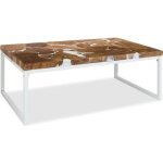 Vidaxl table basse teck résine 110 x 60 x 40 cm Vidaxl table basse teck résine 110 x 60 x 40 cm