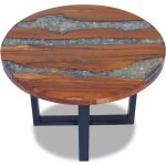Vidaxl table basse teck r�sine 60 cm