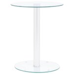 Table basse - vidaxl - transparent - verre trempé - 40 cm - design contemporain Table basse - vidaxl - transparent - verre trempé - 40 cm - design contemporain