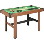 Vidaxl table de billard 4 pieds 122x61x76 cm marron