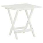Vidaxl table de bistro blanc 46x46x47 cm bois dacacia massif