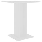Vidaxl table de bistro blanc 60x60x75 cm agglomr