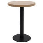 Vidaxl table de bistro marron clair 60 cm mdf