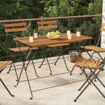 Vidaxl table de bistro pliante 100x54x71cm bois acacia solide et acier salon de jardin mobilier dextérieur ... Vidaxl table de bistro pliante 100x54x71cm bois acacia solide et acier salon de jardin mobilier dextérieur ...