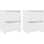 Vidaxl tables de chevet 2 pcs blanc 30 x 30 x 40 cm aggloméré Vidaxl tables de chevet 2 pcs blanc 30 x 30 x 40 cm aggloméré