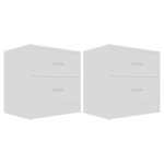 Vidaxl tables de chevet 2 pcs blanc 40 x 30 x 40 cm aggloméré Vidaxl tables de chevet 2 pcs blanc 40 x 30 x 40 cm aggloméré