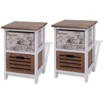 Vidaxl tables de chevet 2 pcs en bois Vidaxl tables de chevet 2 pcs en bois