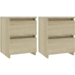 Vidaxl tables de chevet 2 pcs chne sonoma 30 x 30 x 40 cm agglomr