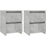 Vidaxl tables de chevet 2 pcs gris b�ton 30 x 30 x 40 cm agglom�r�