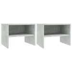 Vidaxl 2 pcs tables de chevet gris béton 40 x 30 x 30 cm aggloméré Vidaxl 2 pcs tables de chevet gris béton 40 x 30 x 30 cm aggloméré