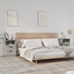 Vidaxl tables de chevet 2 pcs gris b�ton bois ding�nierie 811241