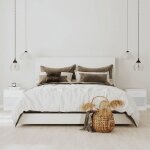 Vidaxl table de chevet 2 pcs avec tiroir blanc