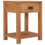 Vidaxl table de chevet 35x35x50 cm bois de teck massif 287231 Vidaxl table de chevet 35x35x50 cm bois de teck massif 287231