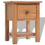 Vidaxl table de chevet 36 x 30 x 47 cm bois de chne massif