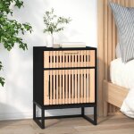 Vidaxl table de chevet armoire de nuit avec compartiment armoire de lit meuble de rangement chambre � ...