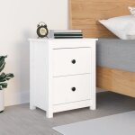 Vidaxl table de chevet blanc 50x35x615 cm bois de pin massif 813681