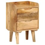 Vidaxl table de chevet bois de manguier massif 40 x 30 x 595 cm
