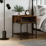 Vidaxl table de chevet ch�ne fum� 40x41x50 cm bois ding�nierie 825877